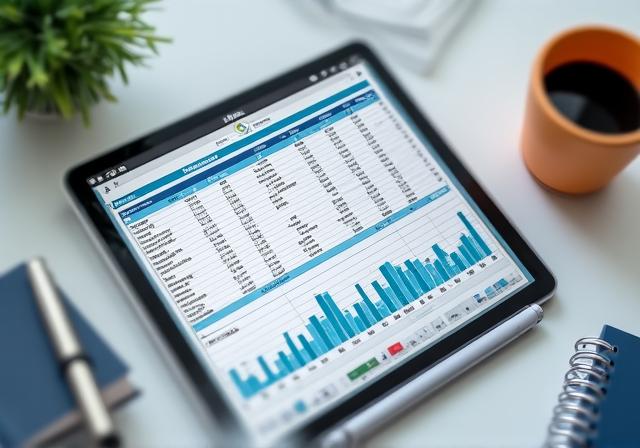 Finanzielle Planung und digitale Tools auf einem Tablet